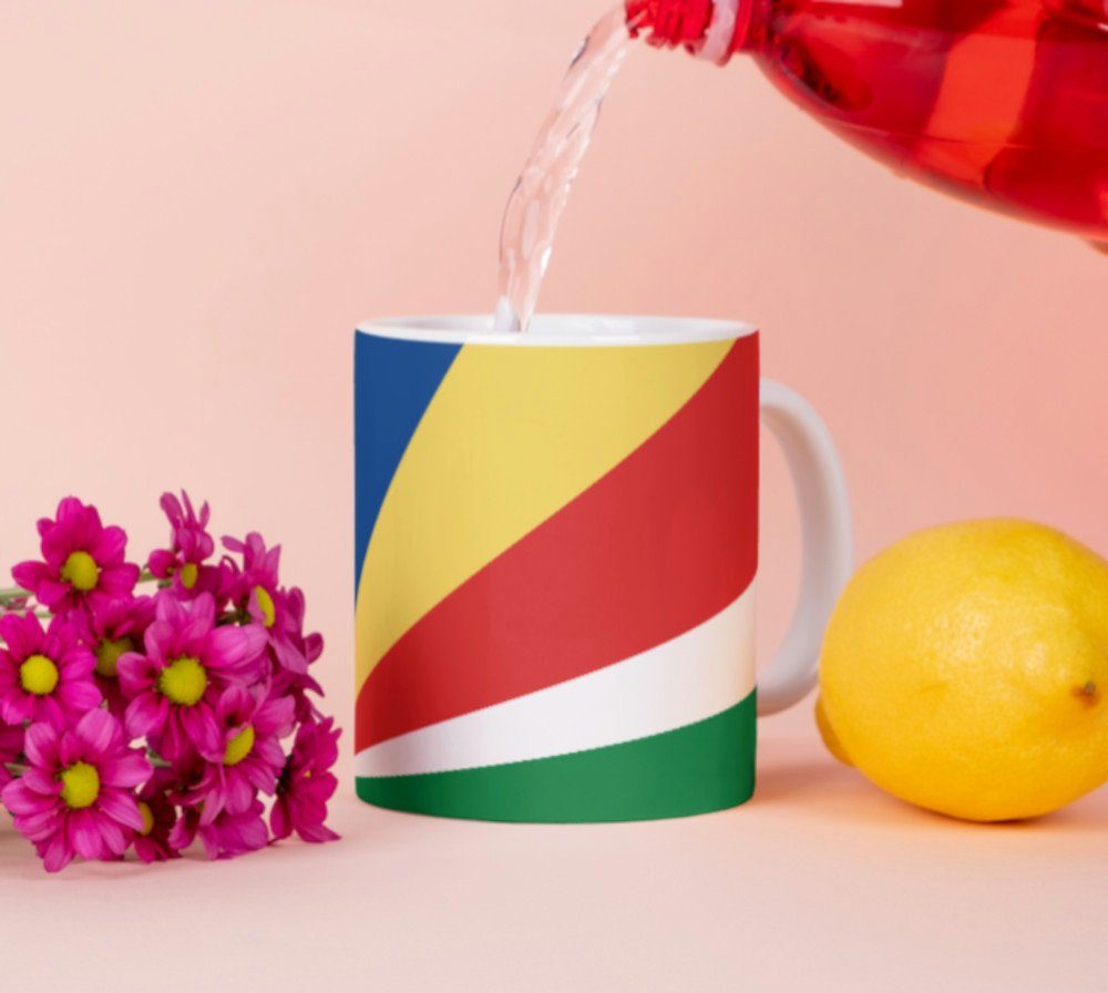 Tinisu Tasse Seychellen Tasse Flagge Kaffee Cup Pot Becher Kaffeetasse National