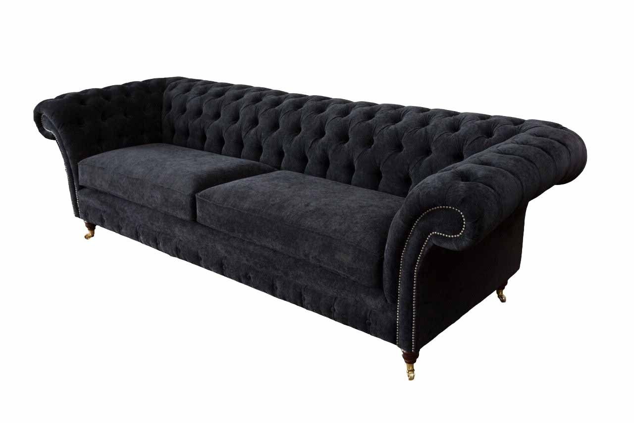 Sofas Wohnzimmer 4 Klassisch JVmoebel Design Couch Sitzer Textil Chesterfield-Sofa, Sofa
