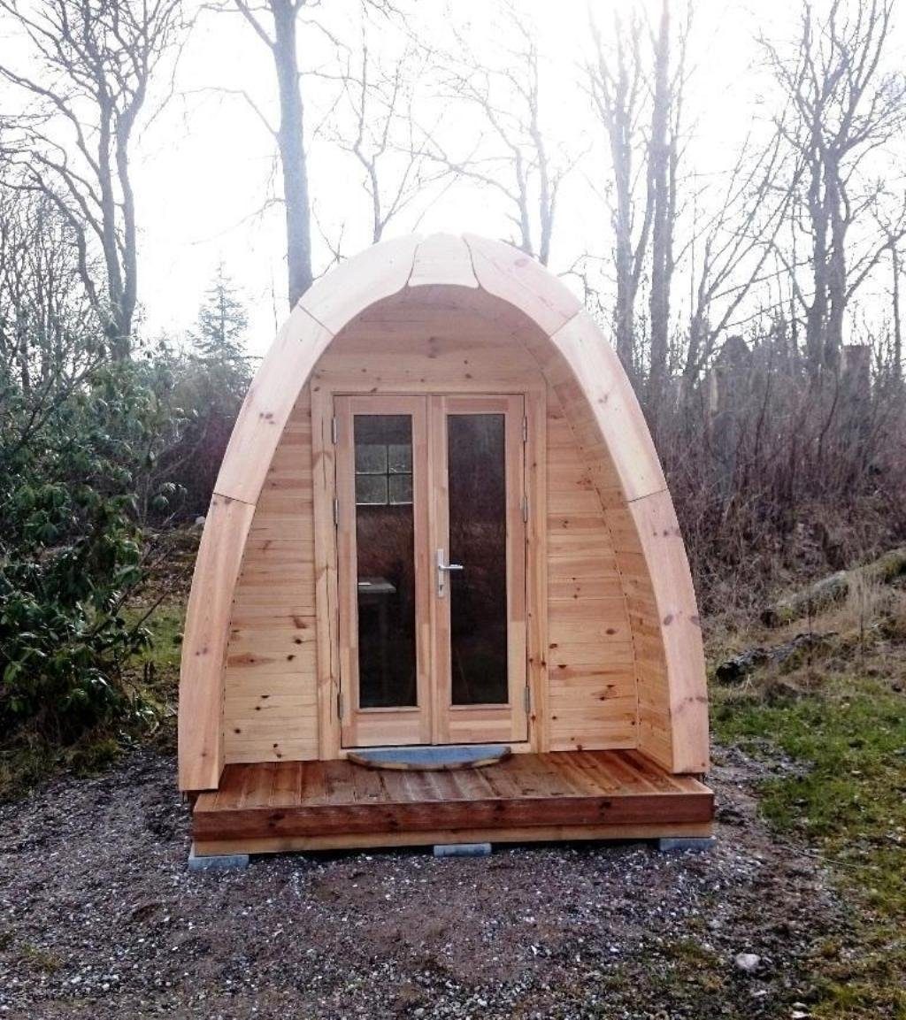 JVmoebel Gartenhaus Campinghaus Camping Pod Ferienhaus Wochenendhaus Pinewood Holz, BxT: 2.4x3 cm, (1x Sauna), Made in Europa