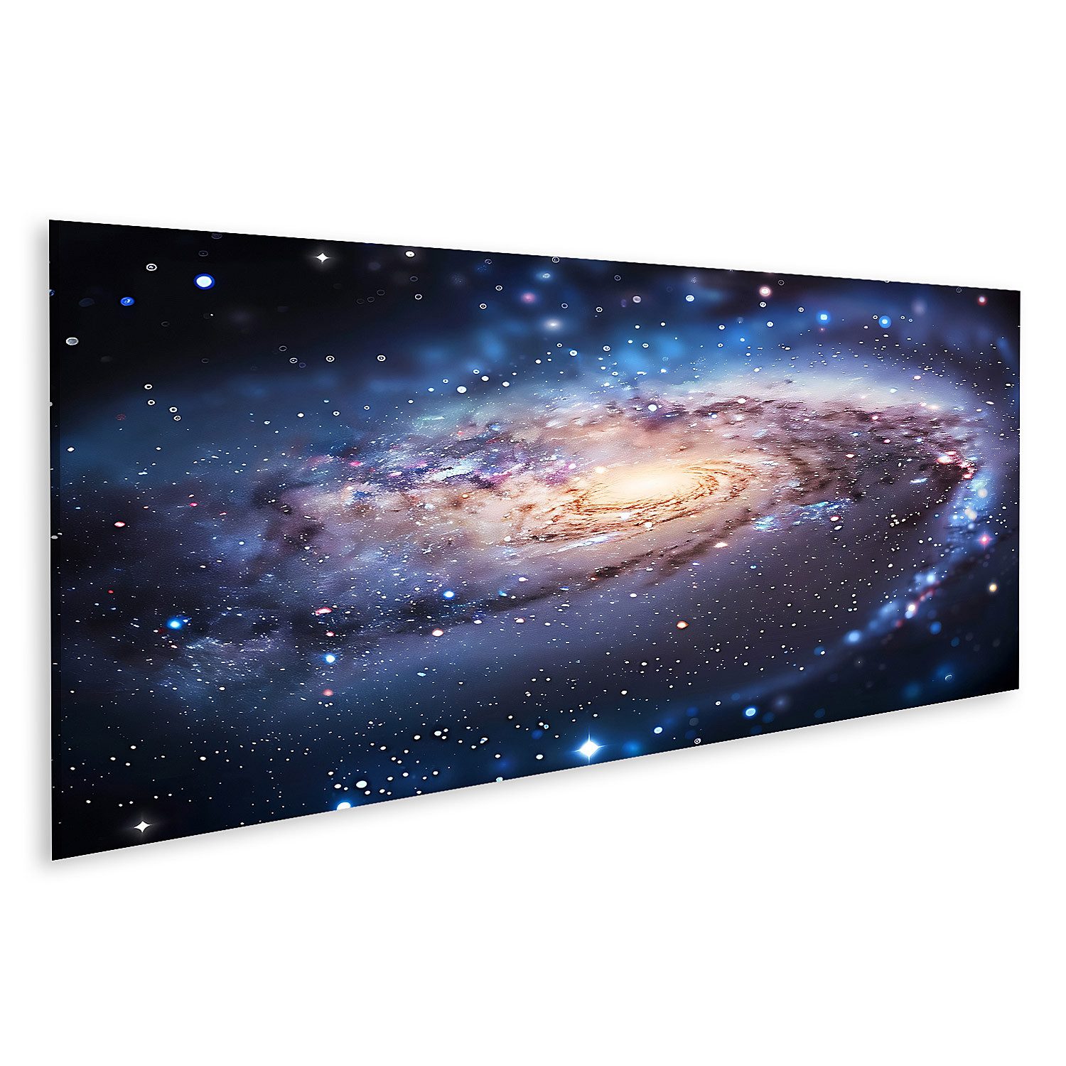 islandburner Leinwandbild Milchstraßen-Galaxie - Sterne funkeln, Weltraumstaub schwebt, Universu