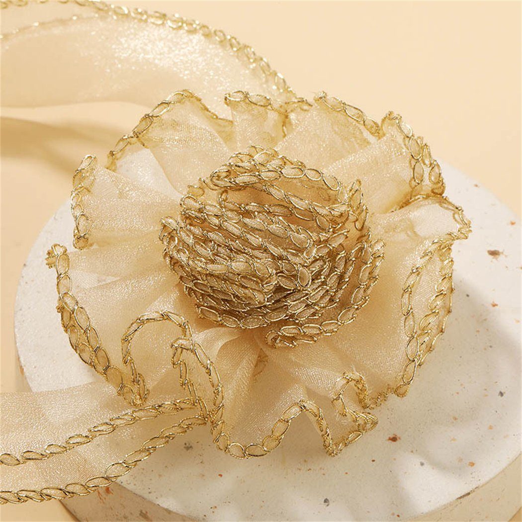 Blume Übertriebene Spitze Mesh Charm-Kette DAYUT Vintage Halskette (1-tlg) Würfel