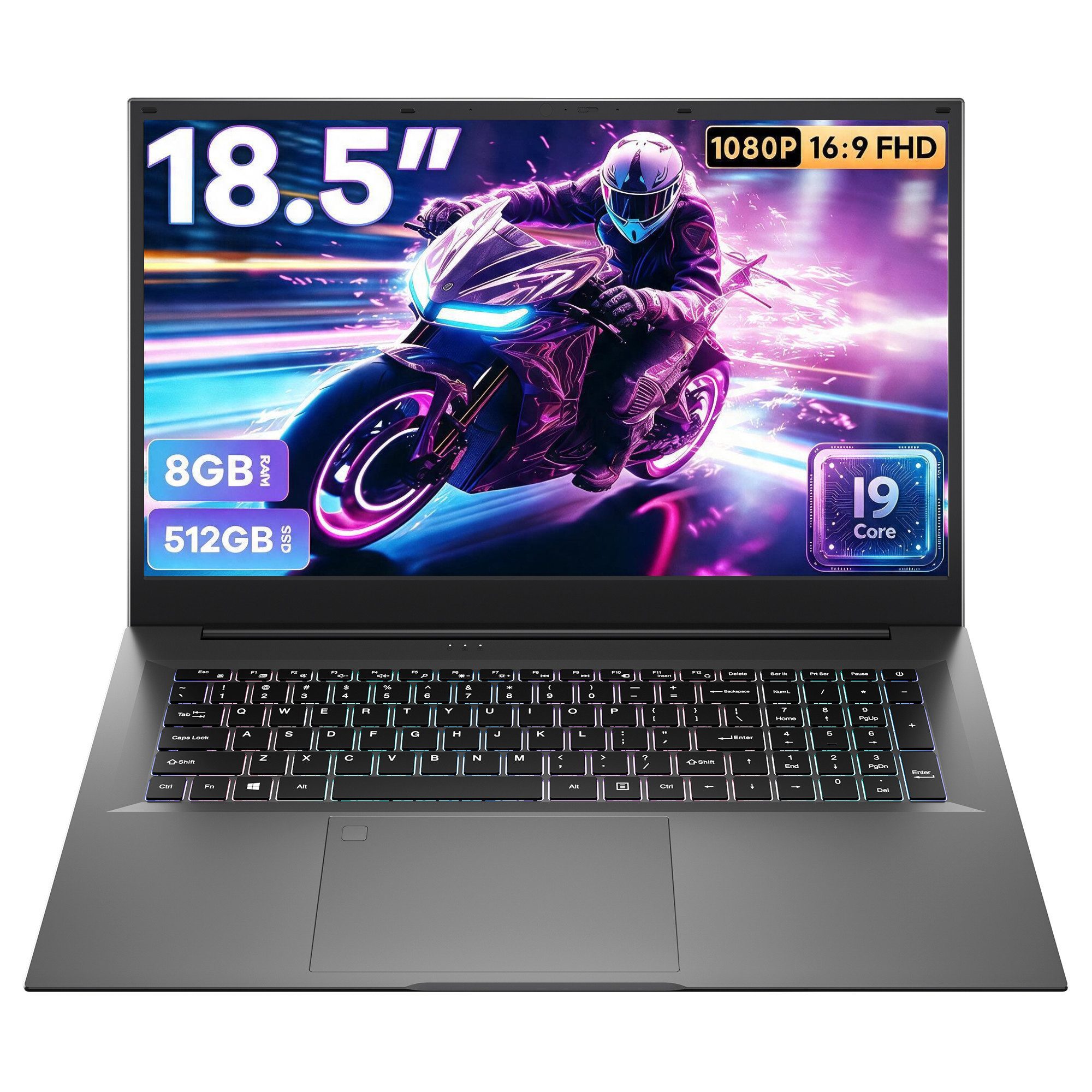 MENGHU Hochleistungs-Laptop Intel Core i9, bis zu 4,80 GHz, Gaming & Kreative Notebook (Intel® Core™ i9, 8 GB, 512 GB SSD, 8-core CPU)