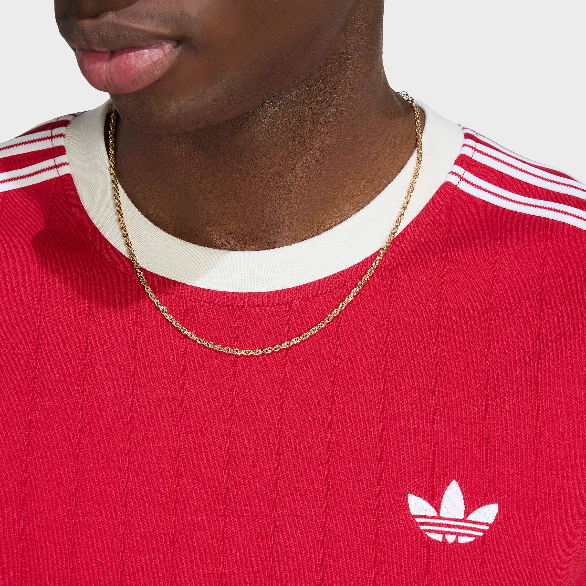 adidas Originals T-Shirt DROP NEEDLE 3-STREIFEN für Erwachsene, mit sportlichem Stil, in normaler Länge, Kurzarmdesign