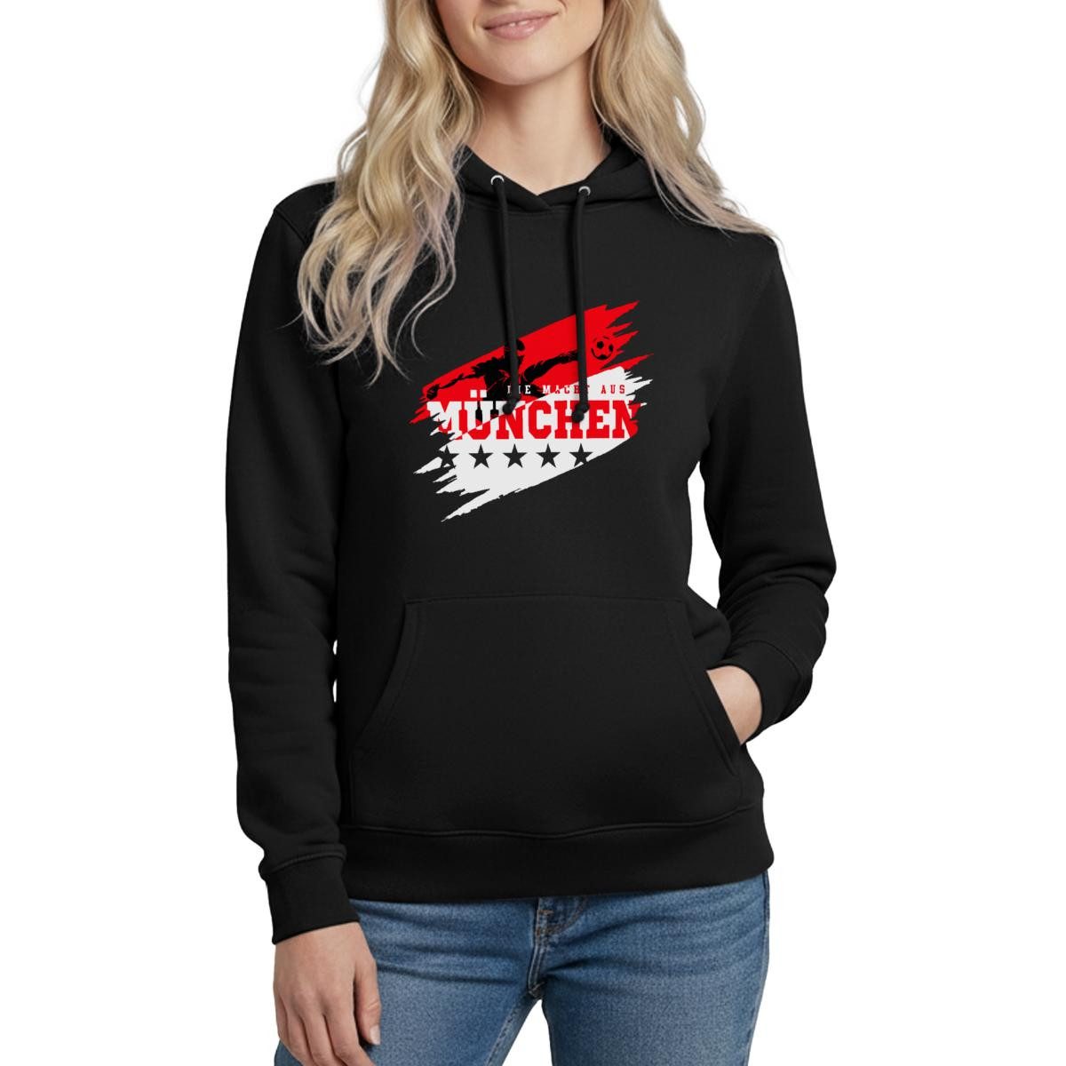 Spreadshirt Hoodie Die Macht Aus München Ultra Fußball Fan Damen Hoodie (1-tlg)