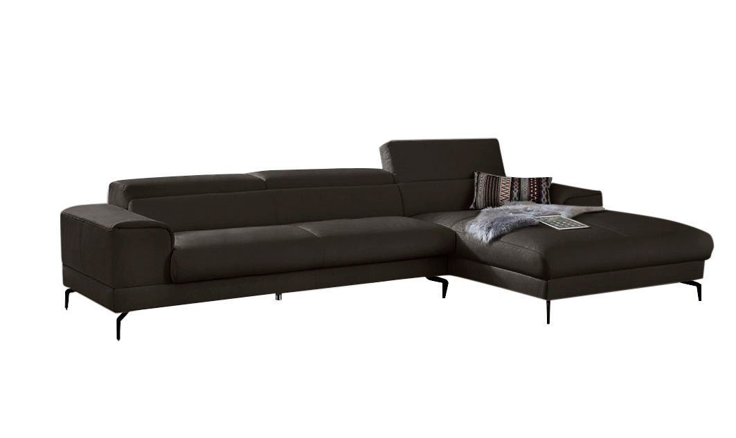 mit 343cm Ecksofa Breite W.SCHILLIG Kopfteilverstellung, Sitztiefenverstellung, piedroo, wahlweise