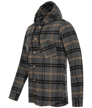 Rock Creek Flanellhemd Herren Hemd Flanellhemd mit Kapuze H-334