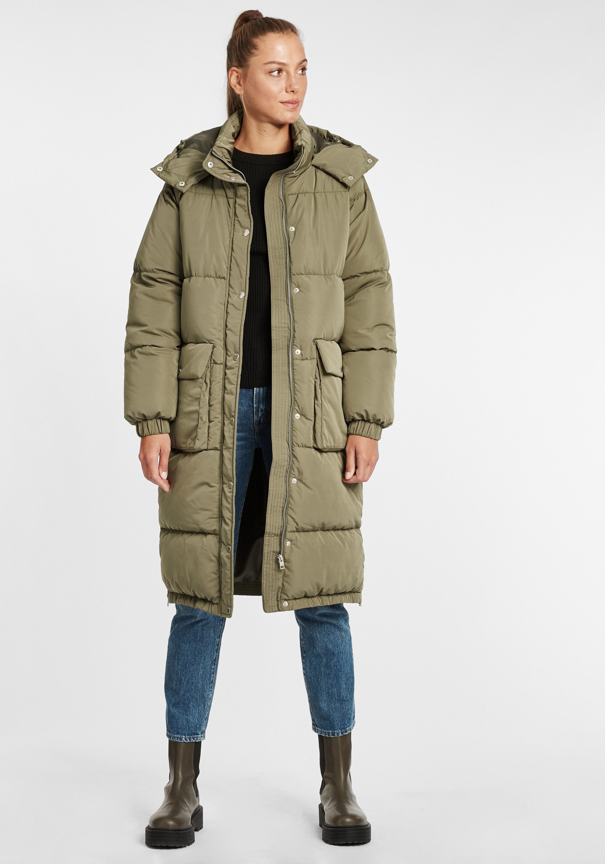 OXMO Wintermantel OXAlba Damen Wintermantel mit Kapuze günstig online kaufen