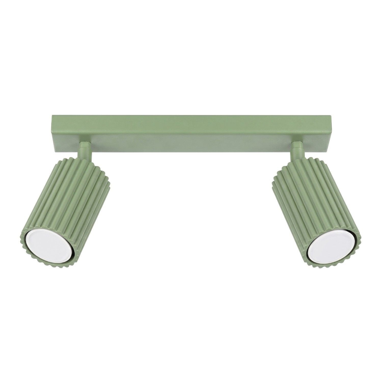 Licht-Erlebnisse Deckenstrahler BERTA, ohne Leuchtmittel, Aluminium GU10 verstellbar Salbei länglich Modern Spot Lampe Decke