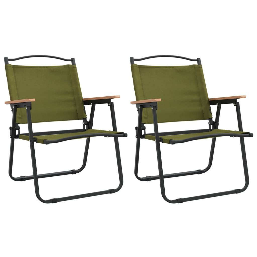 vidaXL Gartenstuhl Campingstühle 2 Stk. Grün 54x55x78 cm Oxford-Gewebe (2 St)