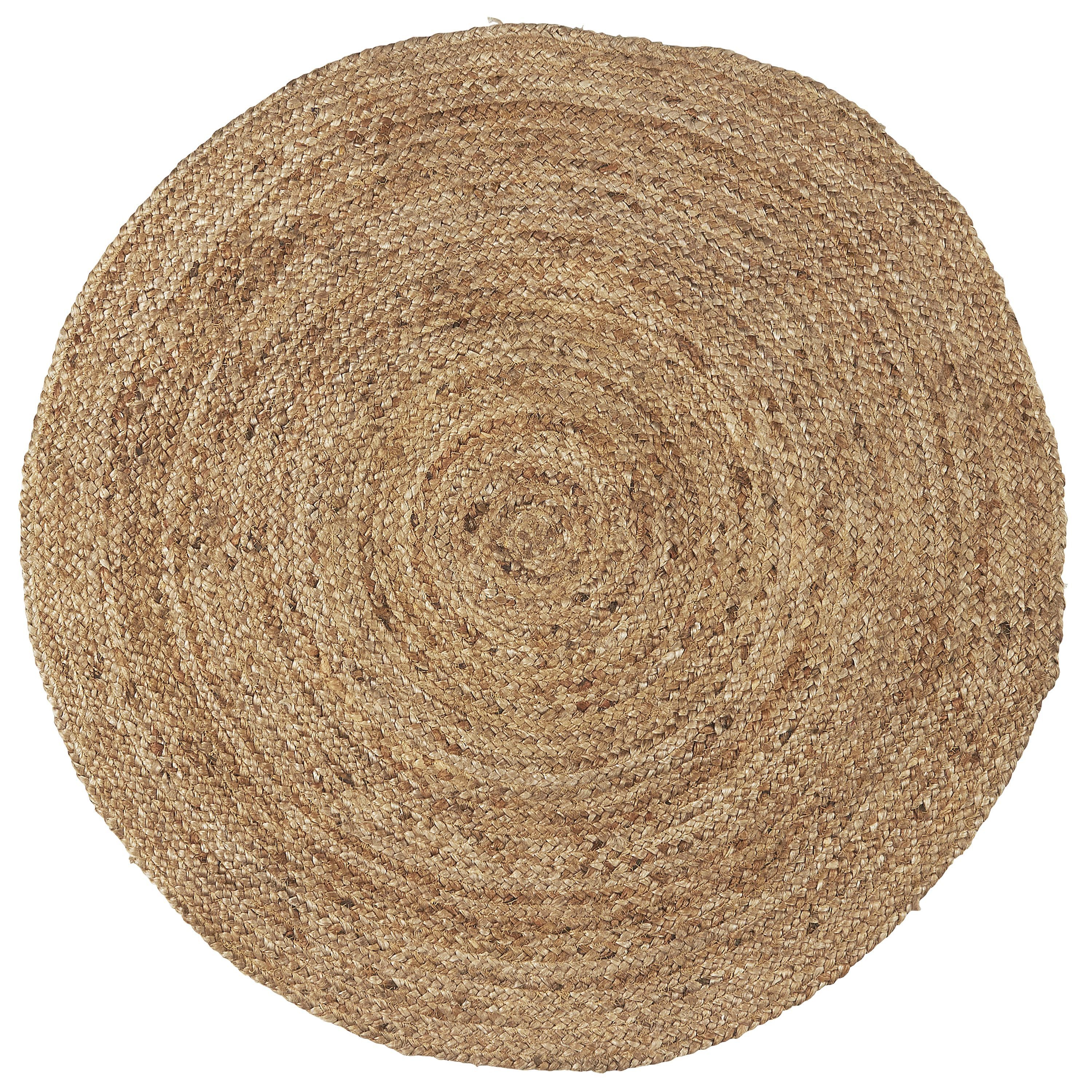 Ib Laursen Läufer Ib Laursen - Teppich Läufer Wohnraum Rund D 90cm Jute Natur 65012-30