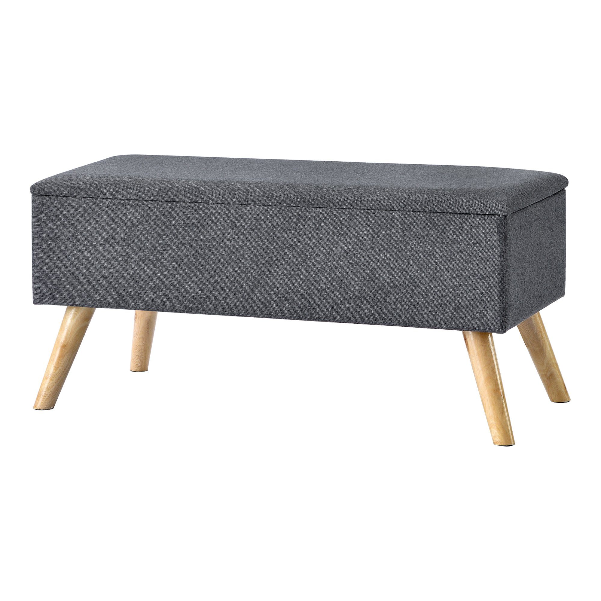 en.casa Sitztruhe, »Salford« Sitzbank 79x39,5x39,5cm Dunkelgrau günstig online kaufen