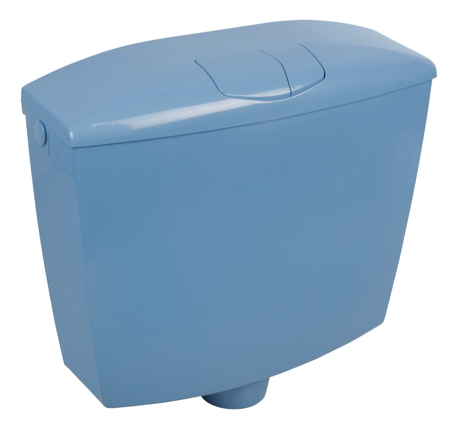 SANITOP WINGENROTH Spülkasten Karat, 9 l, Komplett-Set, Anschluss links oder rechts, Anschlussset hinten separat, Aufputz, Bermuda-Blau, Zwei-Mengen-Technik, Sparspülung, 210539