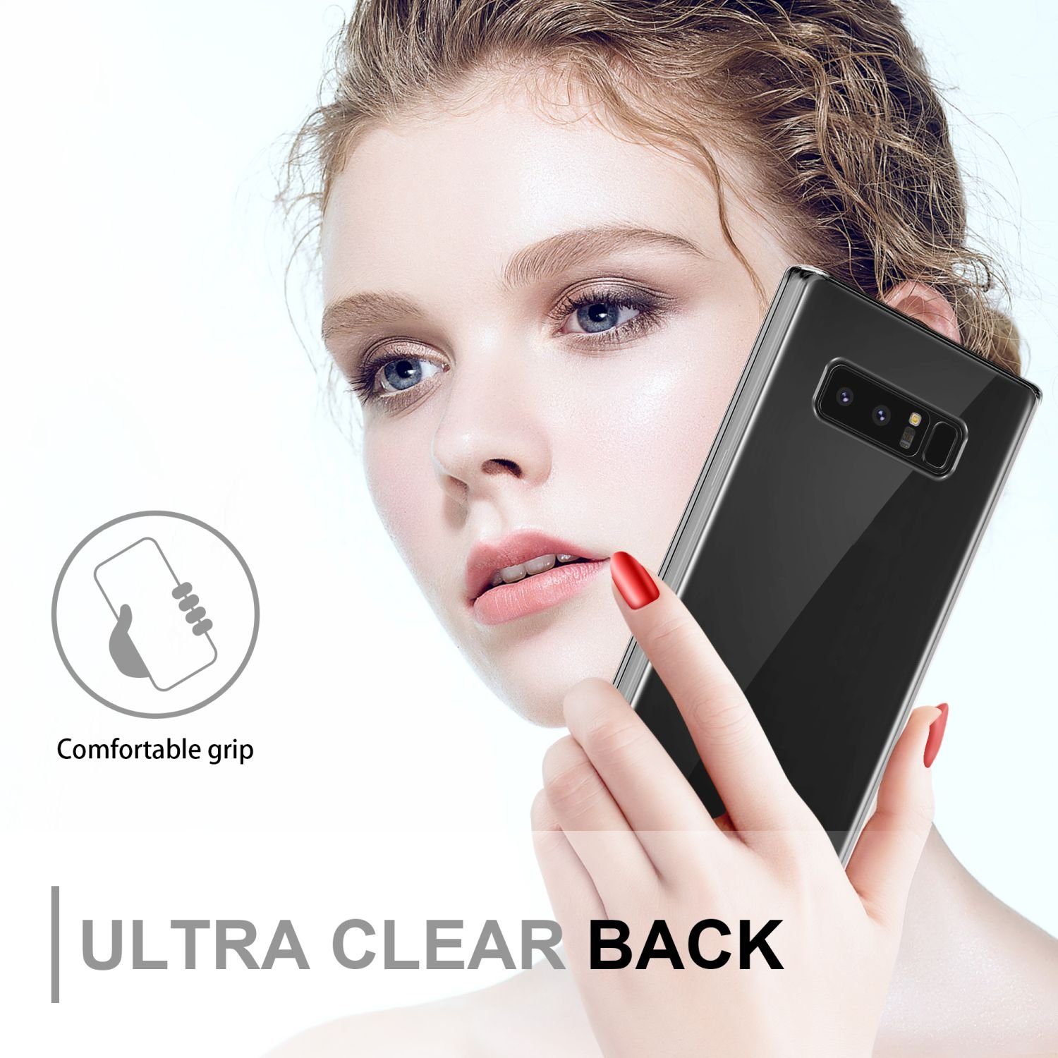 Cadorabo Handyhülle für Samsung Galaxy NOTE 8 Hülle Samsung Galaxy NOTE 8, Flexible Case Handy Schutzhülle - Hülle - Back Cover 360° Grad