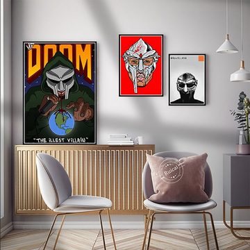 TPFLiving Kunstdruck (OHNE RAHMEN) Poster - Leinwand - Wandbild, MF Doom - Daniel Dumile - Zev Love - Xking - Geedorah - (Leinwand Wohnzimmer, Leinwand Bilder, Kunstdruck), Leinwandbild bunt - Größe 13x18cm