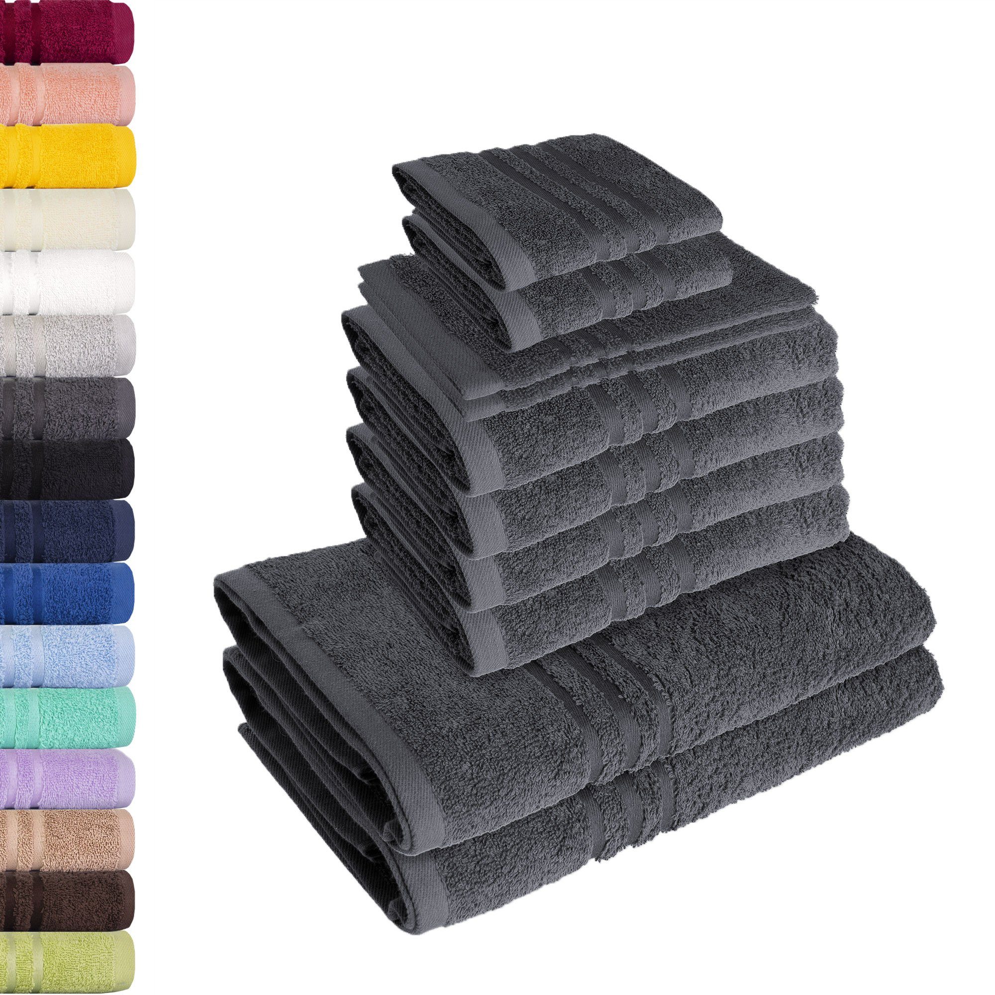 Lavea Handtuch Set Elena, (Set, 10-tlg), Die Frottier Tücher sind aus 100%  Baumwolle - saugstark und strapazierfähig: Waschbar bei 60°C und  trocknergeeignet. online kaufen | OTTO