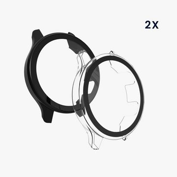 kwmobile Smartwatch-Hülle 2x Hülle für Garmin Venu 2S, Fullbody Fitnesstracker Glas Cover Case Schutzhülle Set