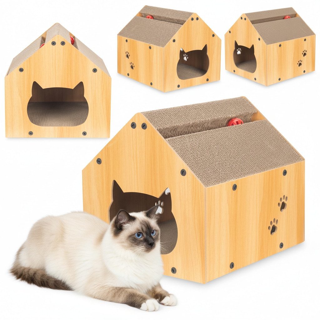 COIL Kratztonne Katzenhöhle, Katzenkratzbaum, Katzenbett, Katzenliege, Umwe günstig online kaufen