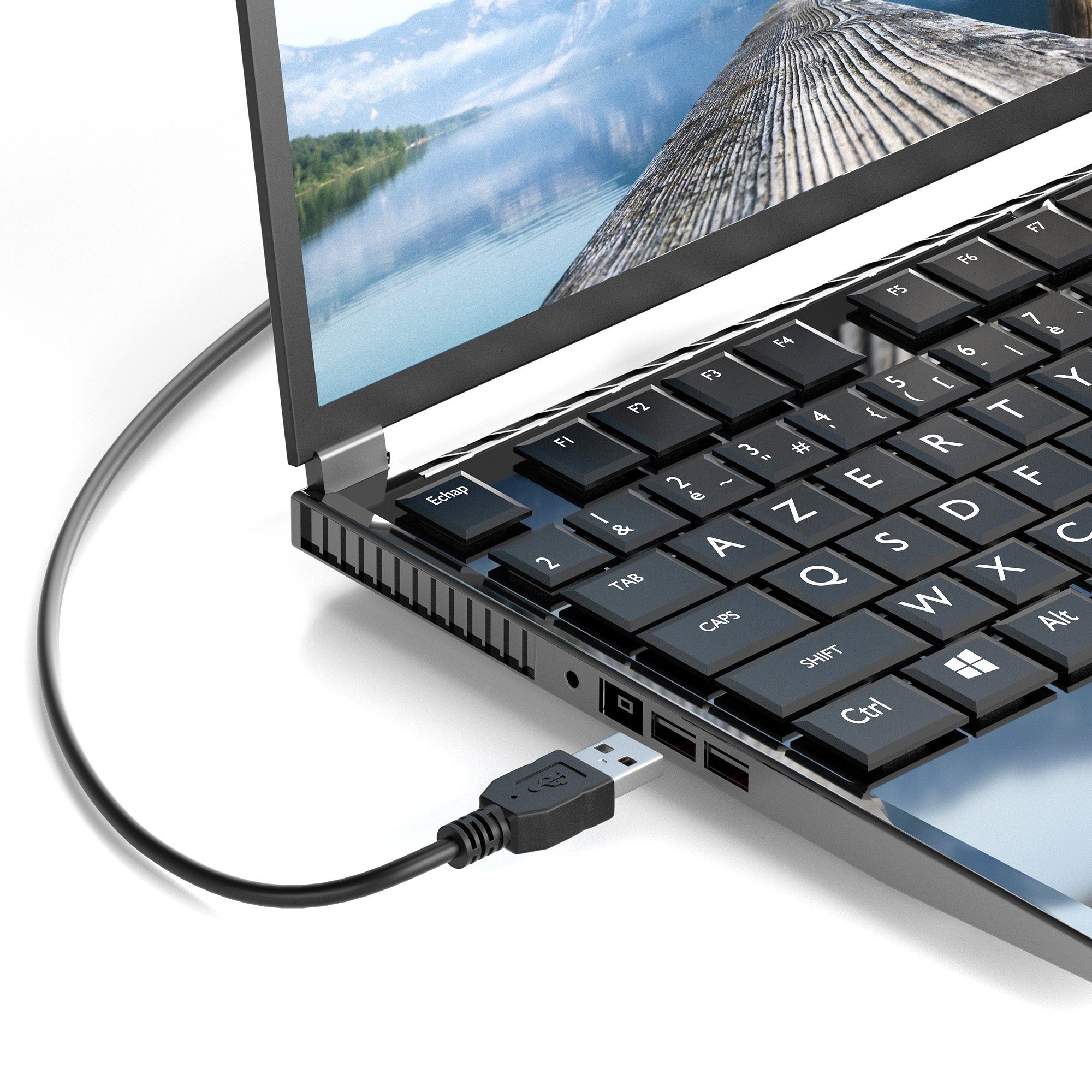 JAMEGA USB Kabel - Datenkabel USB A zu USB A Verbindungskabel USB-Kabel, USB Typ A, USB A (200 cm)