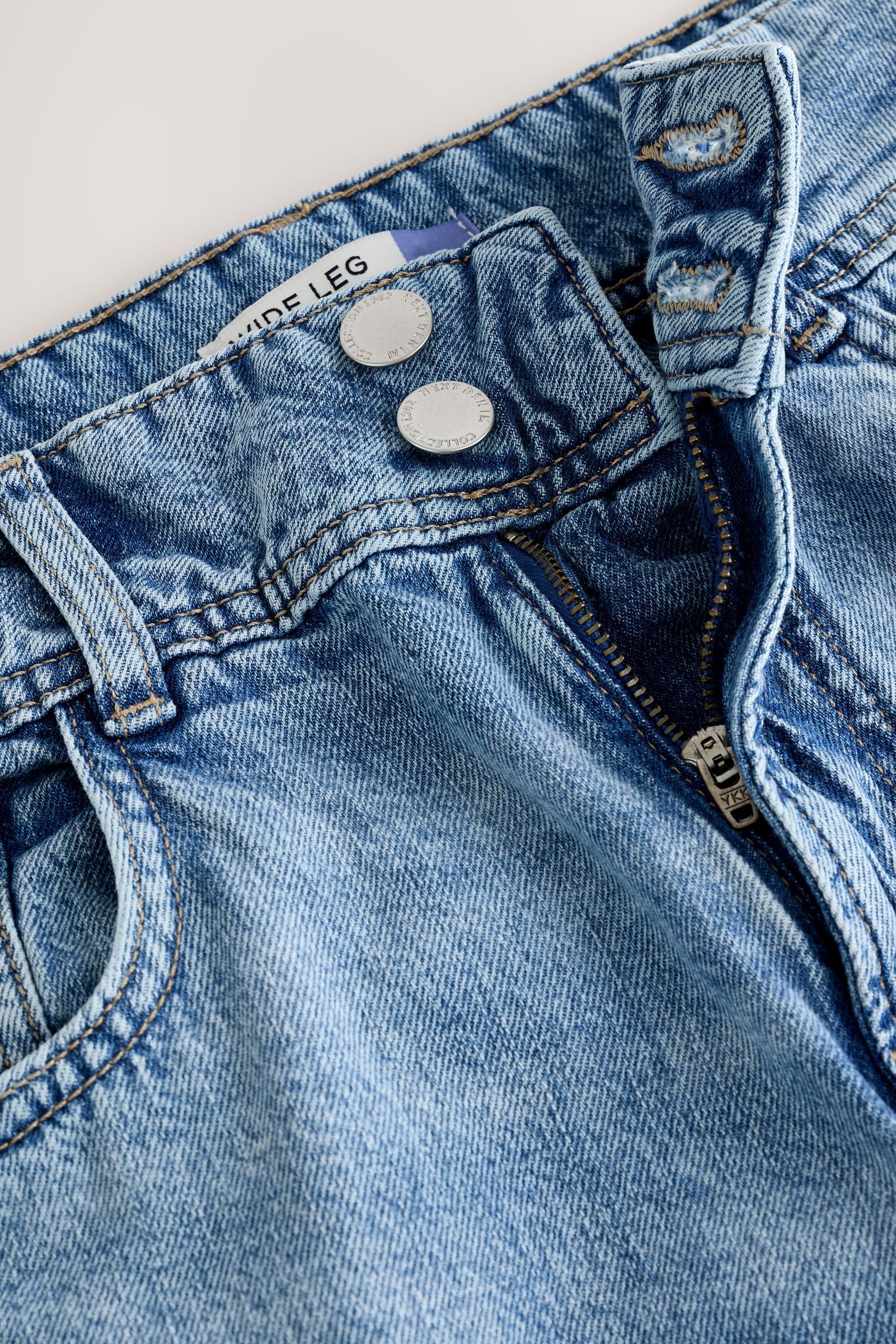 Next Weite Jeans Hochbund-Jeans mit weitem Bein (1-tlg)