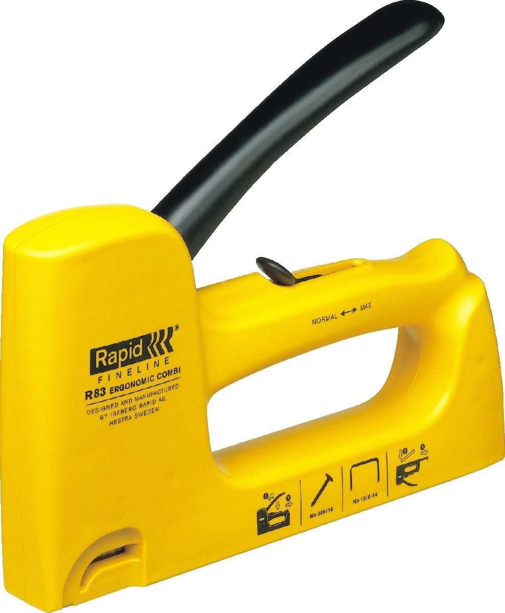 Rapid Heftgerät Handtacker R83E Kunststoff in Blisterverpackung gelb