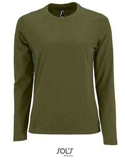 SOLS Langarmshirt 1er/2er Pack Damen Langarm-Shirt für Frauen Gr. S bis XXL (1-tlg) 100% Baumwolle - 190 g/m²