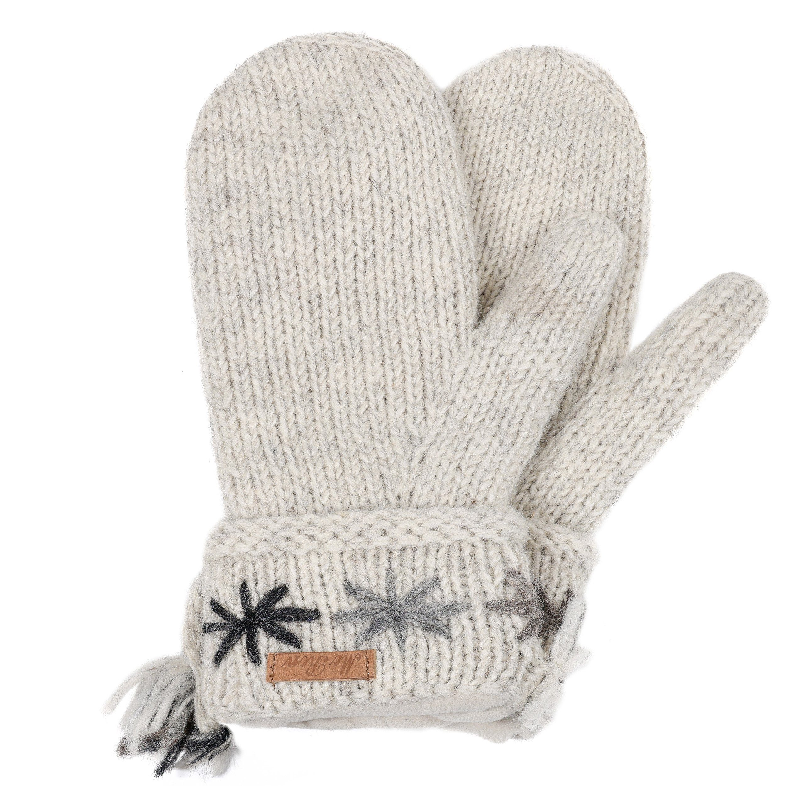 McRon Варежки Gestrickte Варежки im Norweger Look "Modell Vannadis" hoher Schurwollanteil
