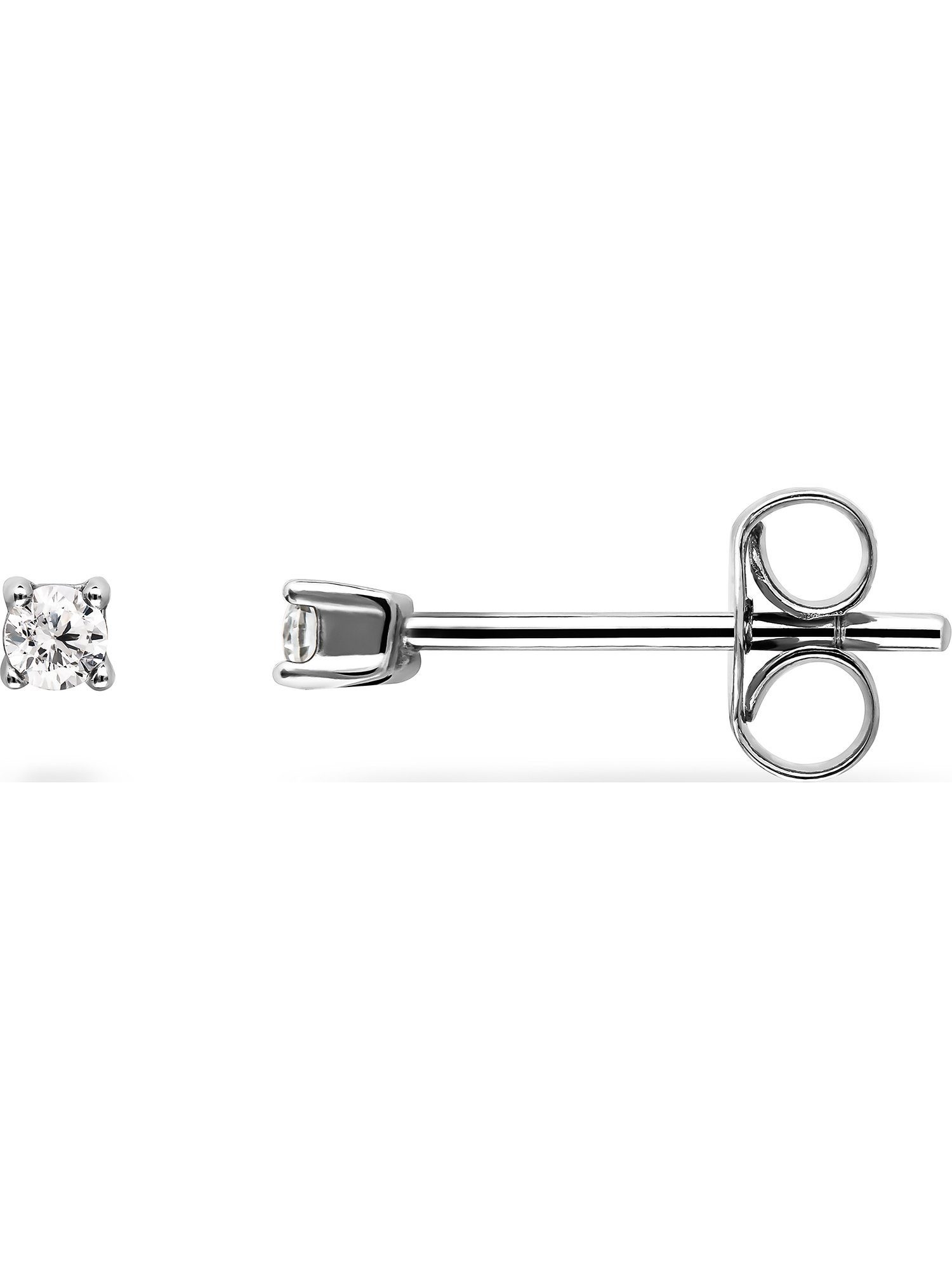 FAVS Paar Ohrstecker FAVS Damen-Ohrstecker 925er Silber 2 Zirkonia