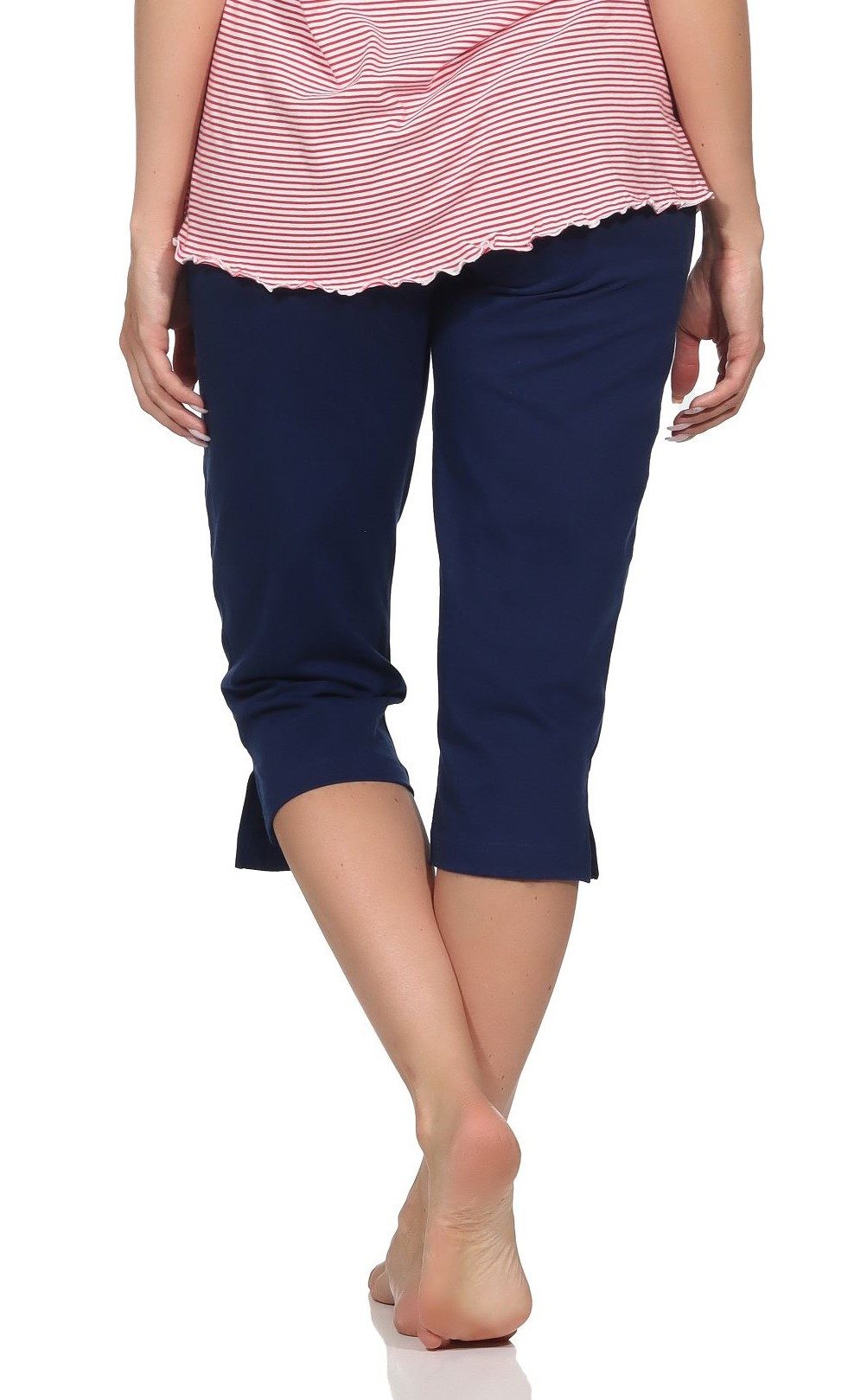 Normann Relaxanzug Damen Schlafanzug Pyjama Capri-Hose 3/4-lang - perfekt zu kombinieren – Bild 4 von 5