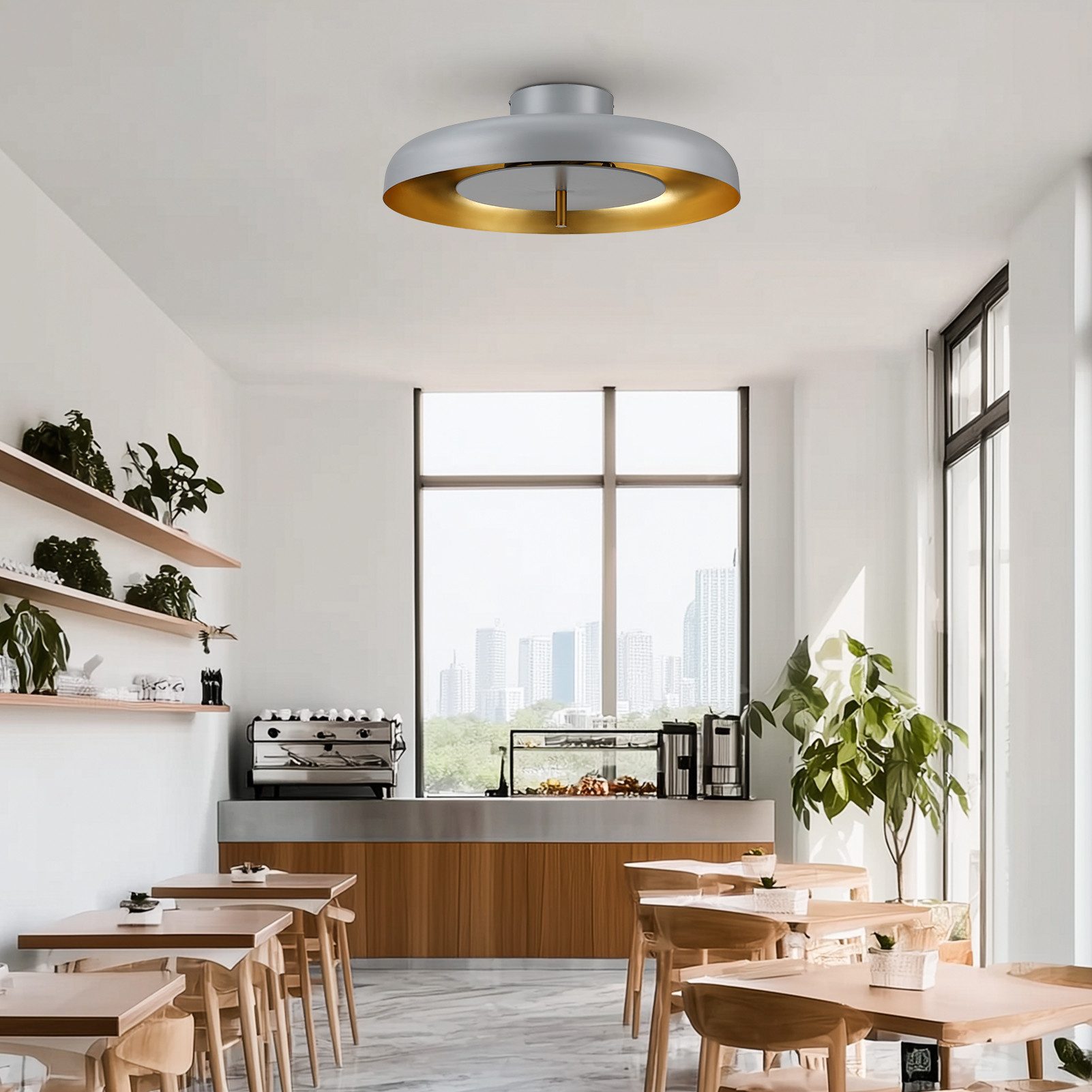 STANBOW Deckenleuchte Pendelleuchte aus Metall – 50 cm,G9,Industrie-Design, ohne Leuchtmittel, für Wohnzimmer, Küche & Flur