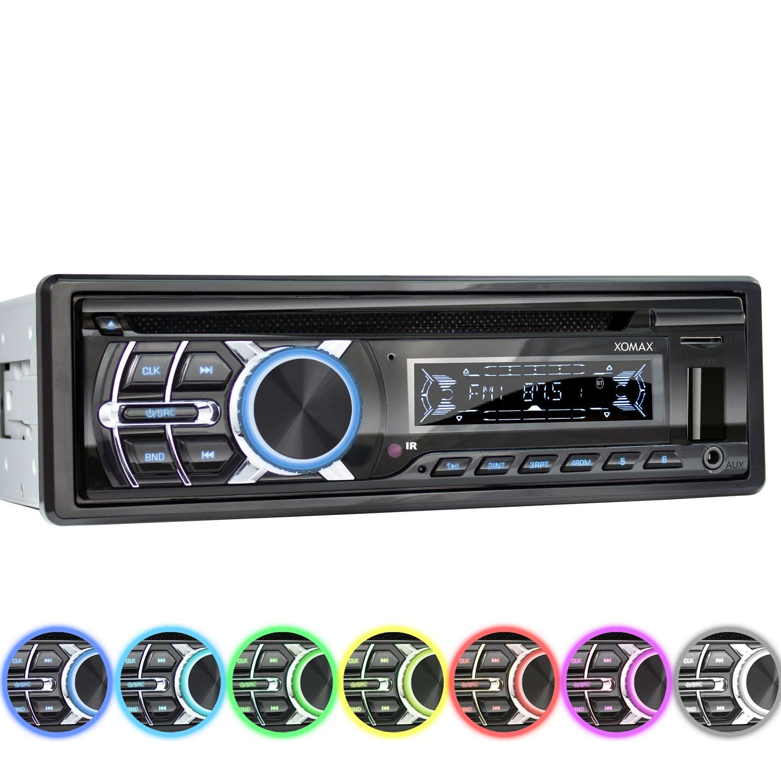 XOMAX XM-CDB624 Autoradio mit CD Player, Bluetooth, USB, SD, AUX IN, 1 DIN  Autoradio
