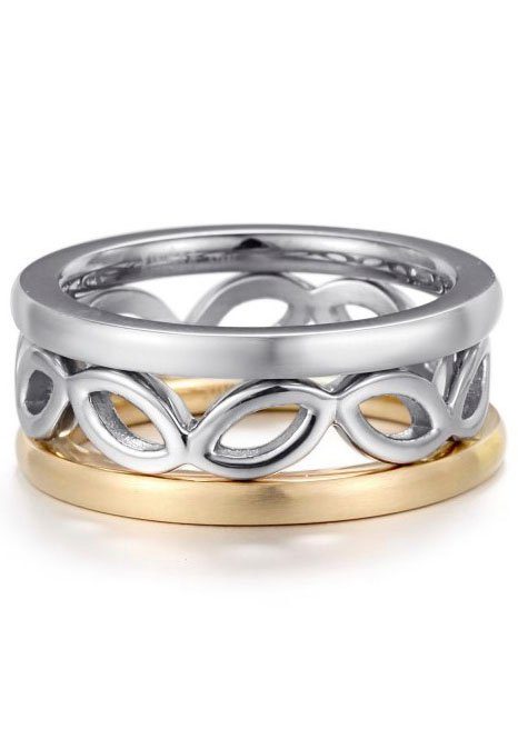 Kingka Ring-Set Leaves Trio (Set, 3-tlg)