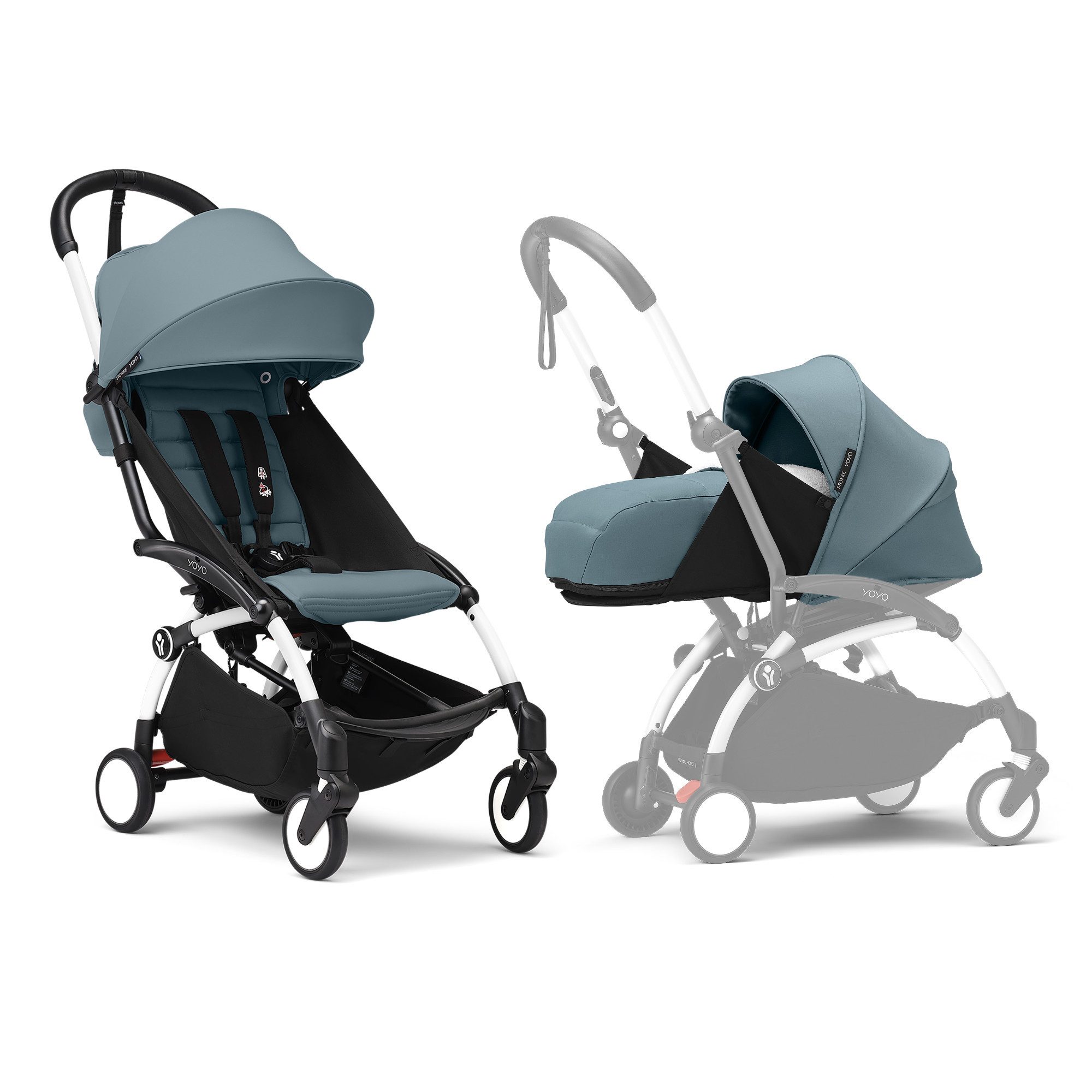 Stokke Kinder-Buggy YOYO³ Kinderwagen mit Neugeborenen, Leicht & kompakt - Handgepäck-kompatibel