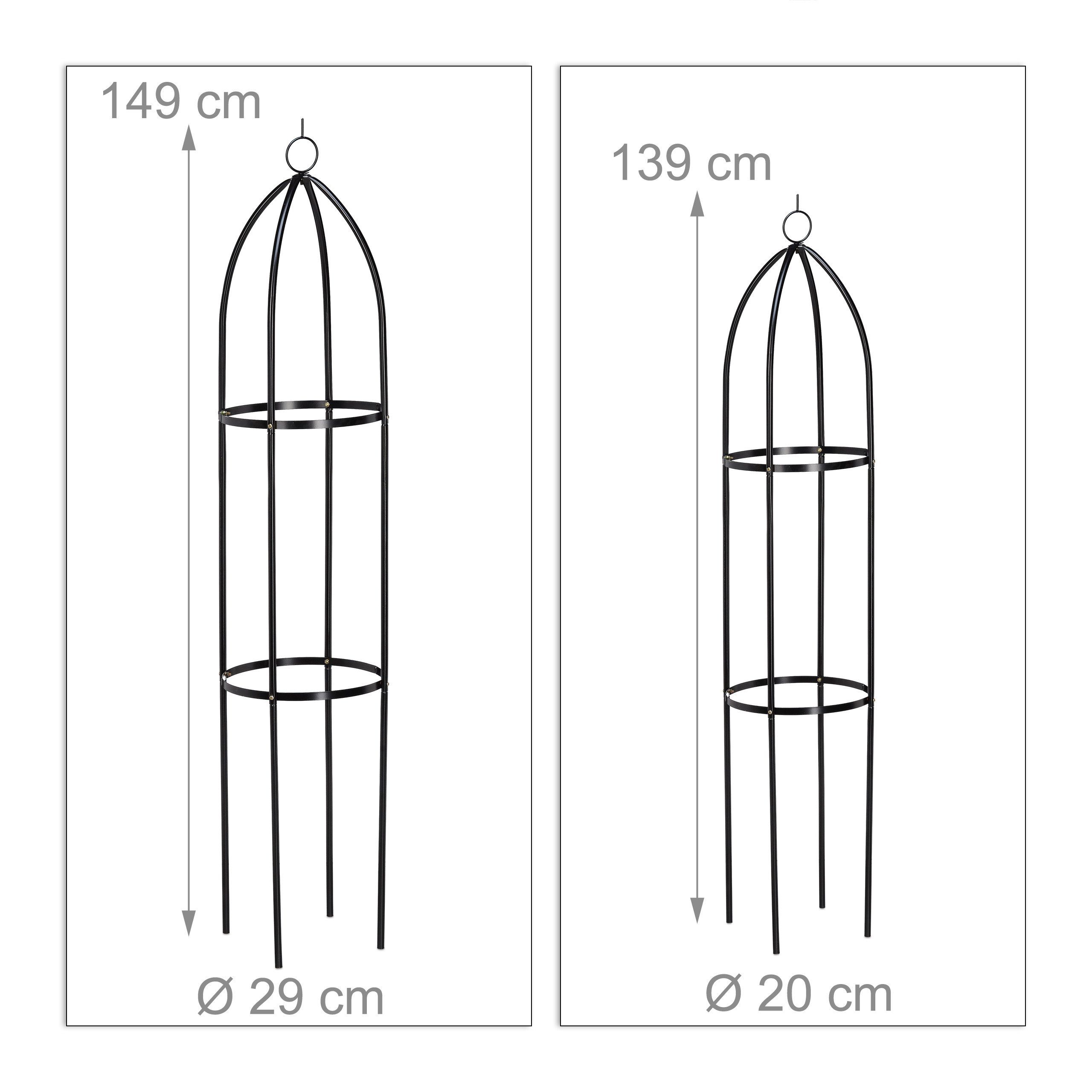 Relaxdays Rankturm 2er Set & Torbogen – Rankhilfe Für Rosen & Kletterpflanzen Bis 240 Cm