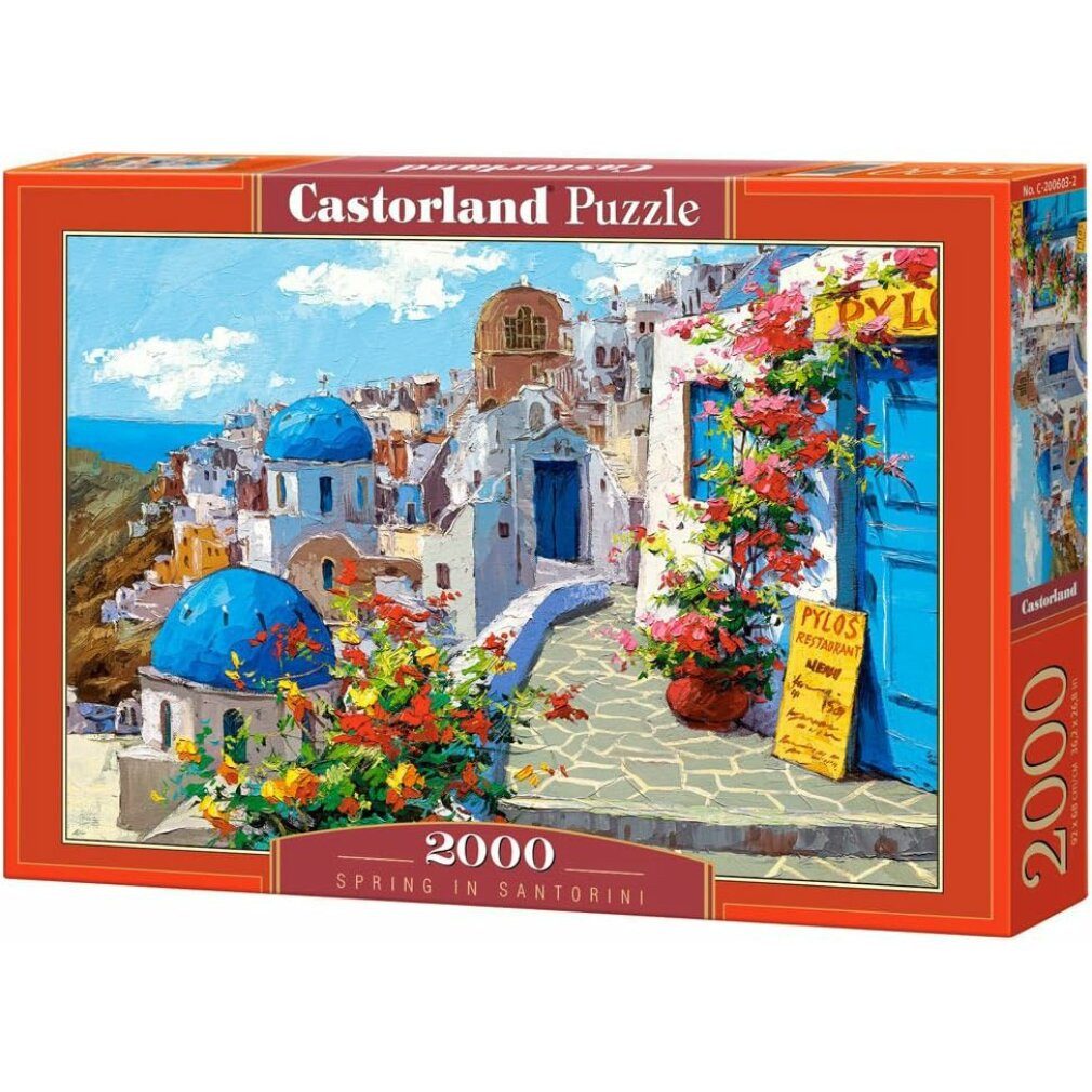 Castorland Puzzle Puzzle Frühling in Santorini 2000 Teile, Puzzleteile