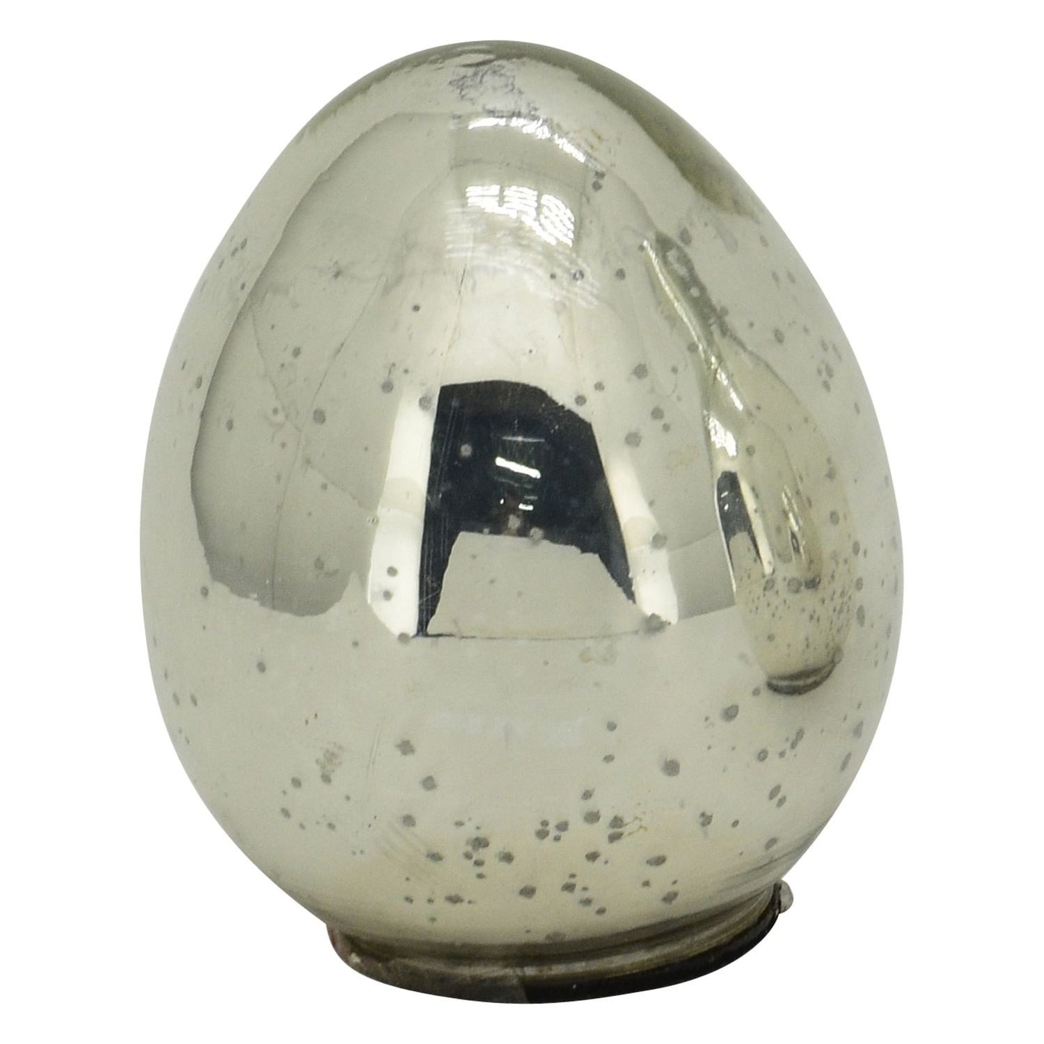 Exner GmbH Garten- & Wohnaccessoires Osterei Ei Vitreous - silber - Glas - 13x13x15 cm