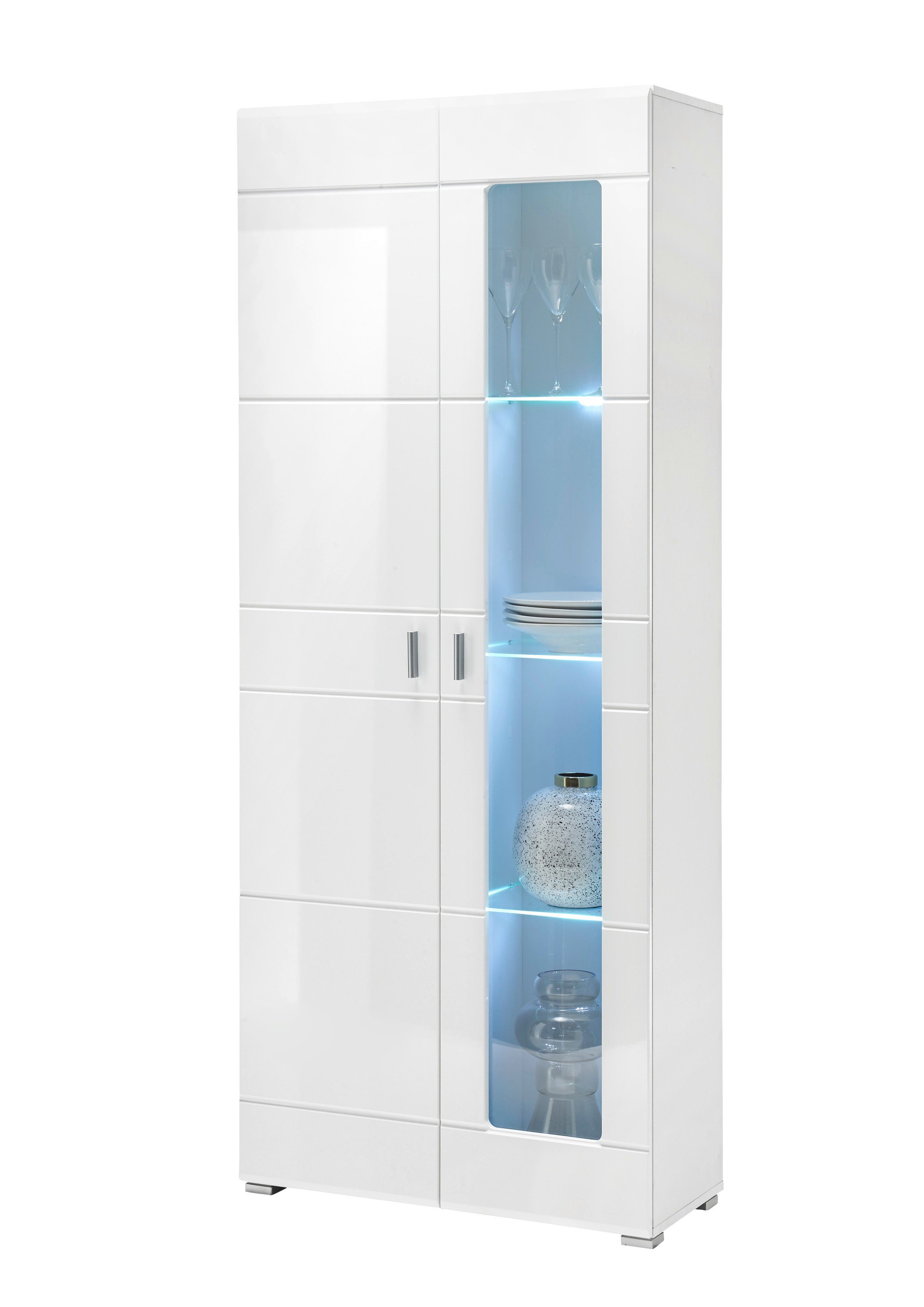 PREISBRECHER Vitrine Ella 80 x 194 x 35 cm (B/H/T) günstig online kaufen