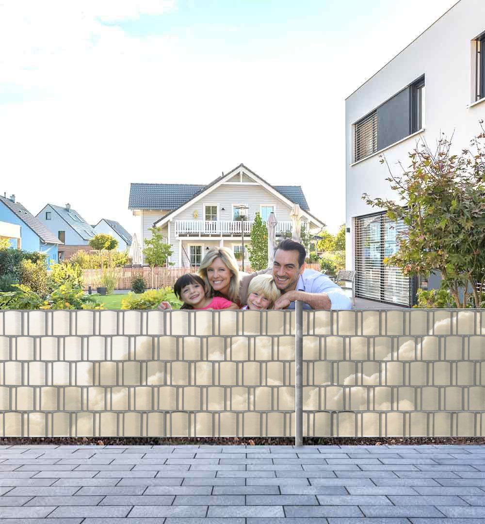 MyMaxxi Sichtschutzstreifen Sichtschutzstreifen Beige Wolken Sichtschutz günstig online kaufen