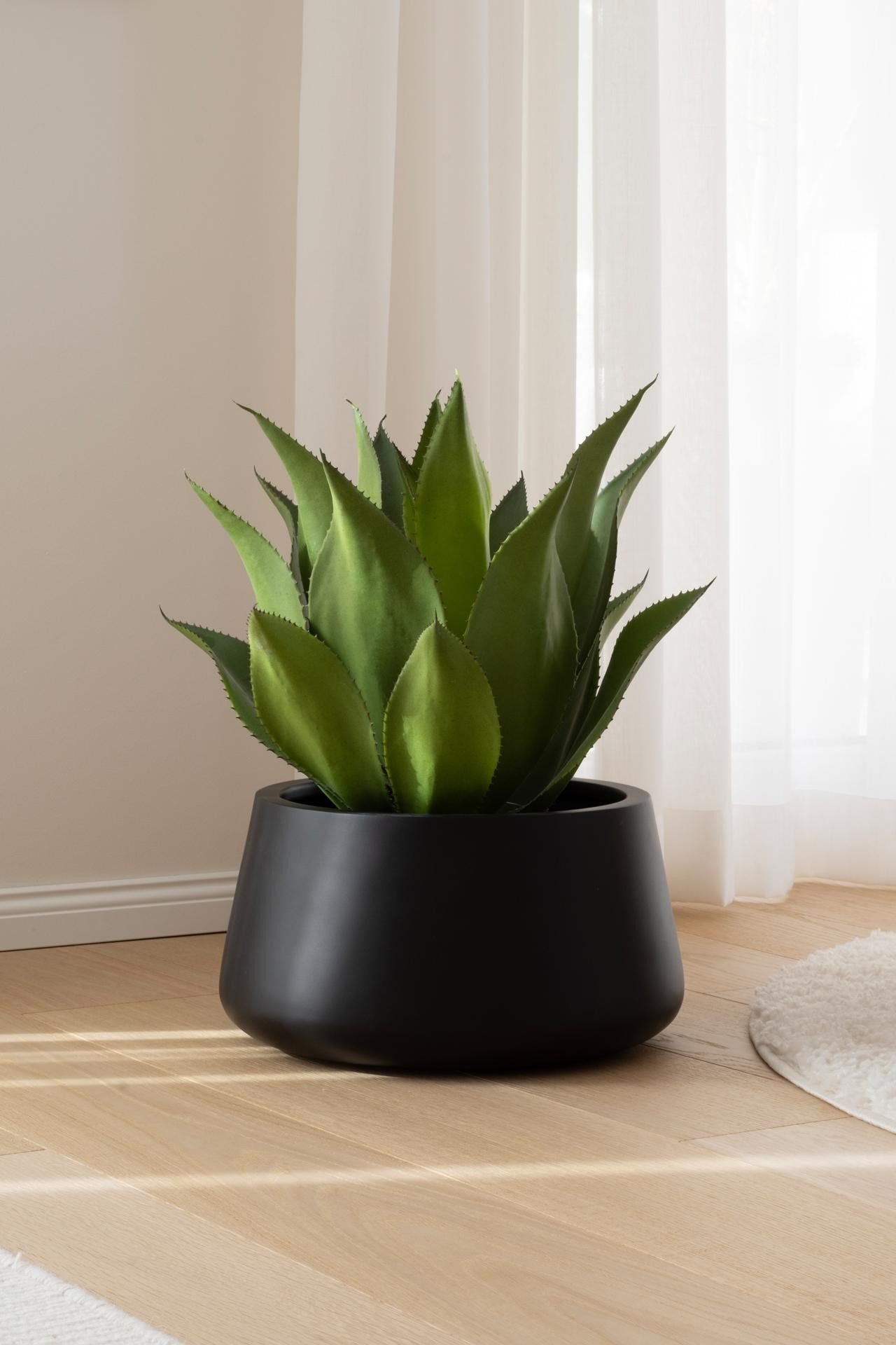 VIVANNO Blumentopf Fiberglas GORDO Rund - günstig online kaufen