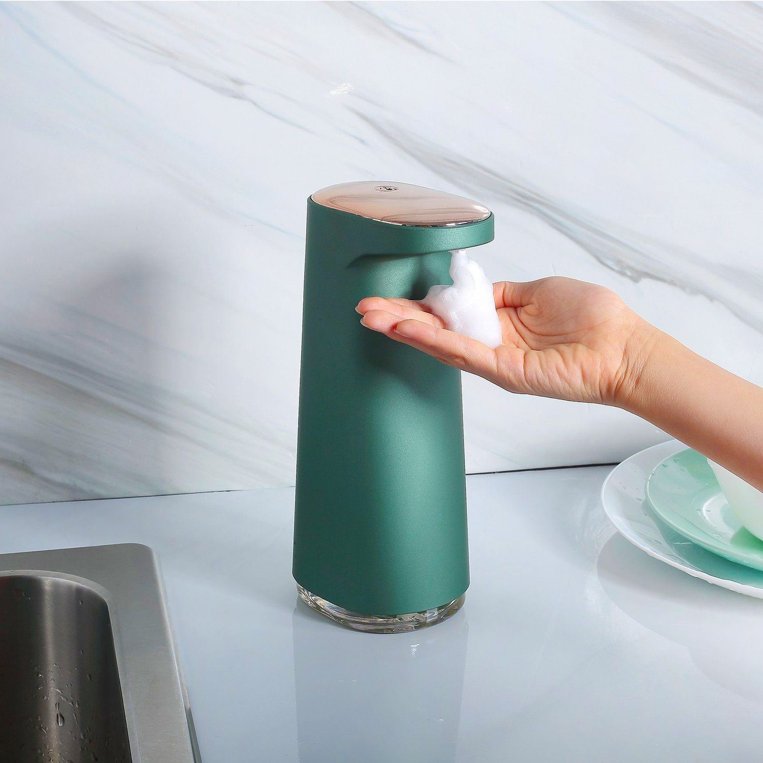 zggzerg Seifenspender No-Touch Schaumseifenspender Elektrisch,450ml Große günstig online kaufen