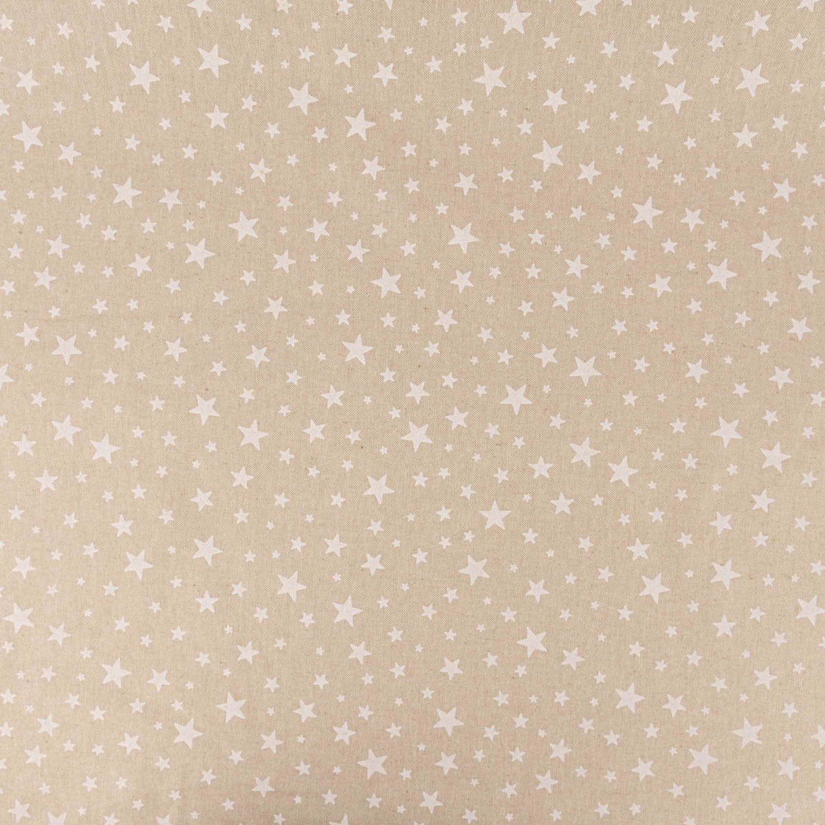 SCHÖNER LEBEN. Tischdecke Weihnachtstischdecke Leinenlook Basic Star Sternchen natur div. Größen, handmade