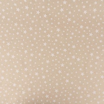 Vorhang Vorhang Leinenlook Basic Star natur weiß 245cm von SCHÖNER LEBEN., SCHÖNER LEBEN., Smokband (1 St), blickdicht, Kunstfaser, handmade, made in Germany, pflegeleicht, vorgewaschen