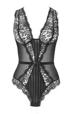 Livco Corsetti Fashion Body Spitzenbody Tisi schwarz rückenfrei elastisch Blumenmuster