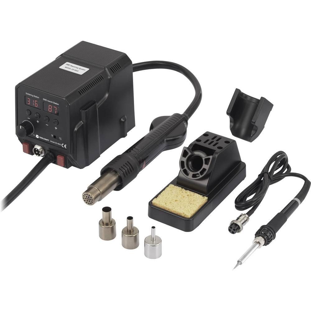 TOOLCRAFT Lötkolben SMD Heißluft Reparaturstation 2-in-1 TO-4861965