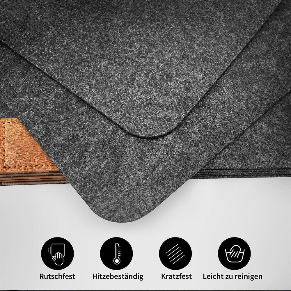 PFCTART Platzset Tischsets Abwaschbar Platzsets aus Filz 6er Set, (Hitzebes günstig online kaufen