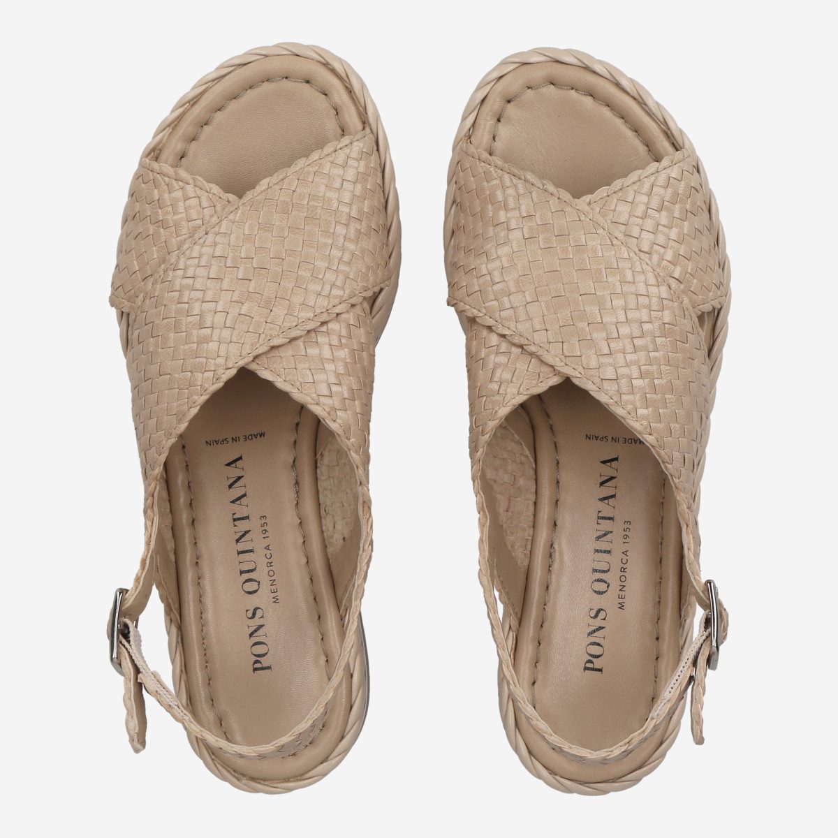 Pons Quintana Pons Quintana 9783.T00 TAUPE, Sandaletten, Taupe/ Beige, Damen Sandalette