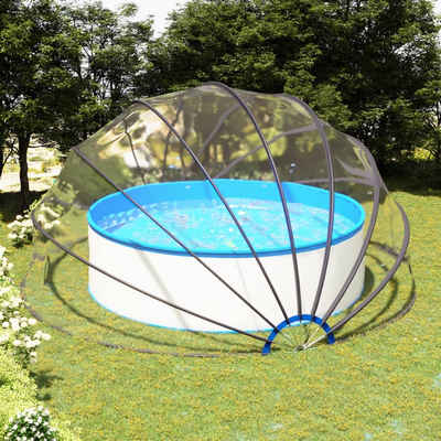 Merax Pool-Abdeckplane, Pooldach Poolüberdachung Pool Pavillion Gartendach Sonnenschutzdach für Pool, Whirpool, Whirpooldach, 500x250 cm