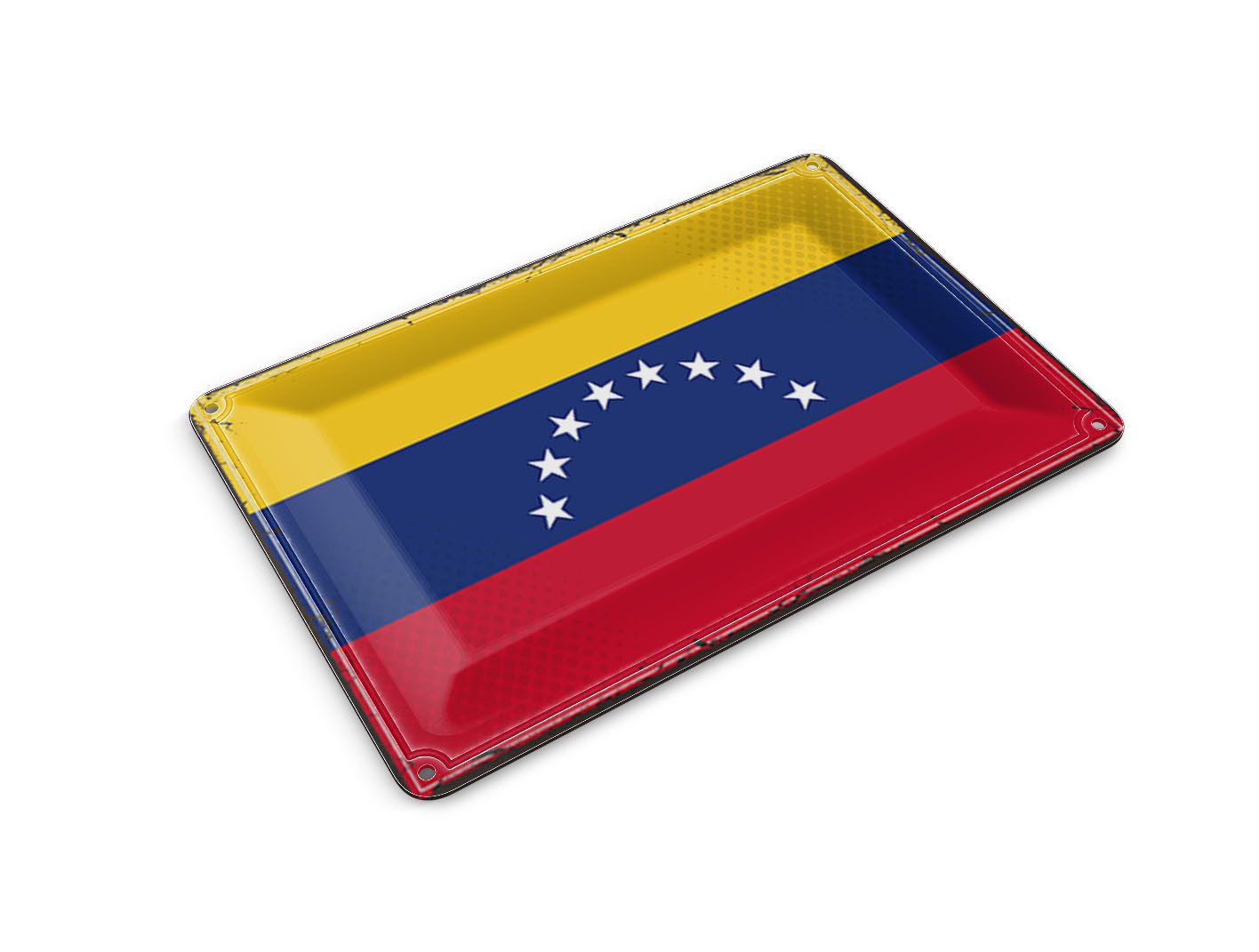 Femer GmbH Postkarte Flagge Venezuelas 14x10 cm Retro Flag Venezuela, unfrankiert