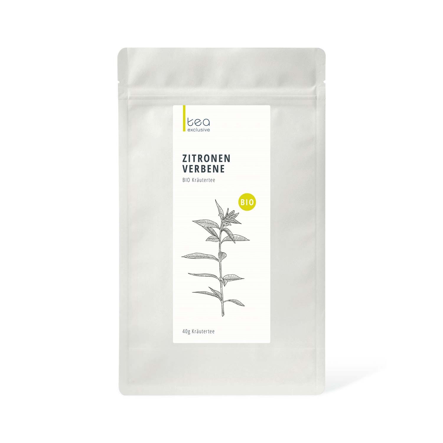 tea exclusive Tee Zitronenverbene (Verveine Tee), BIO-Kräutertee, 40g, Köstlicher Zitronenverbene (Verveine) Tee mit feinem, zitronig-blumige