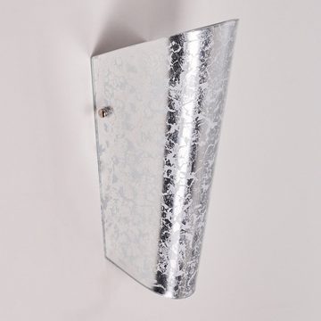 hofstein Wandleuchte »Volvera« Wandlampe aus Glas in Silber, ohne Leuchtmittel, Wandspot mit Up&Down-Effekt, 1xE27, mit Lichteffekt