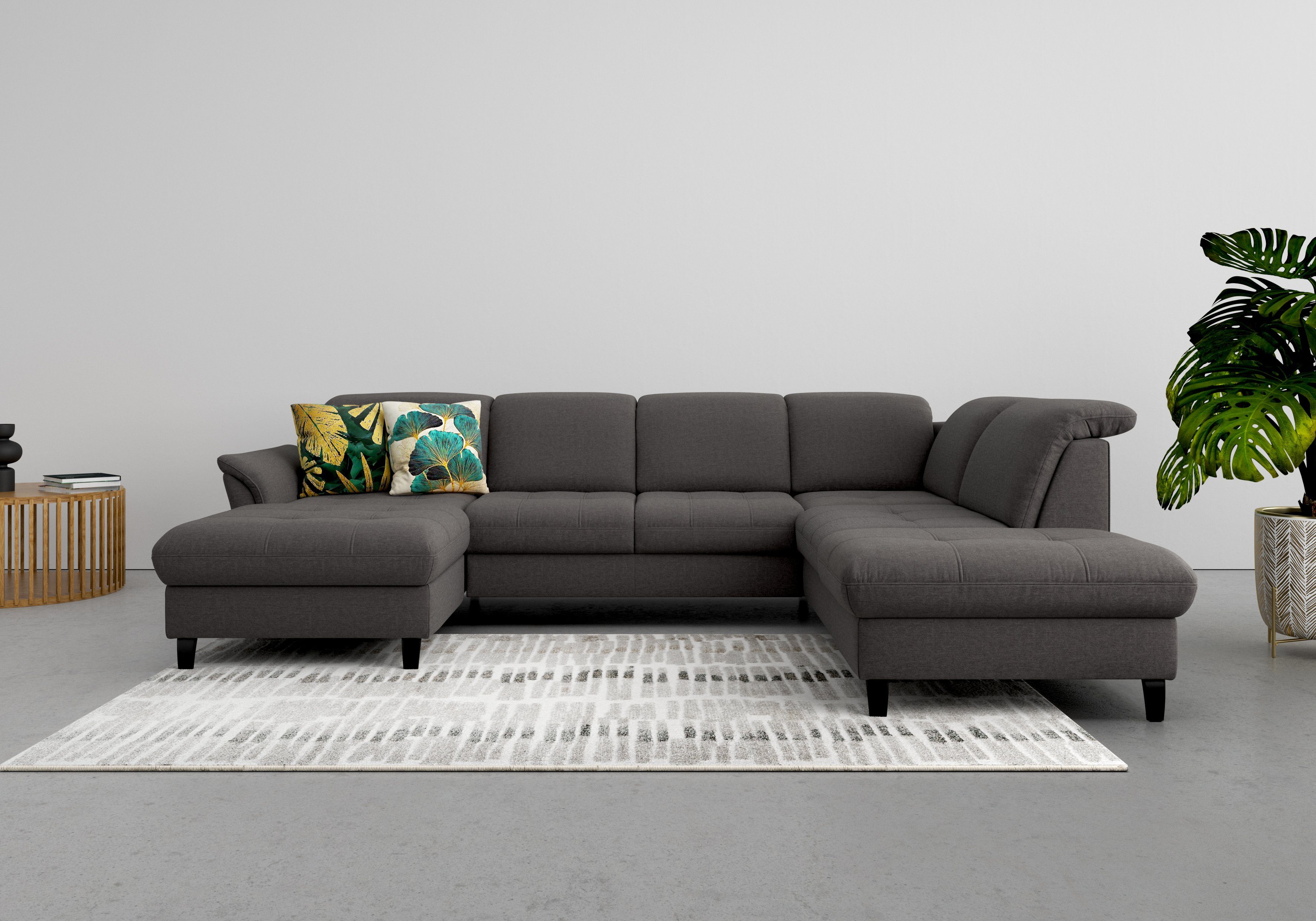 sit&more Wohnlandschaft Maggiore U-Form, wahlweise mit Kopfteilverstellung, Schlaffunktion und Stauraum